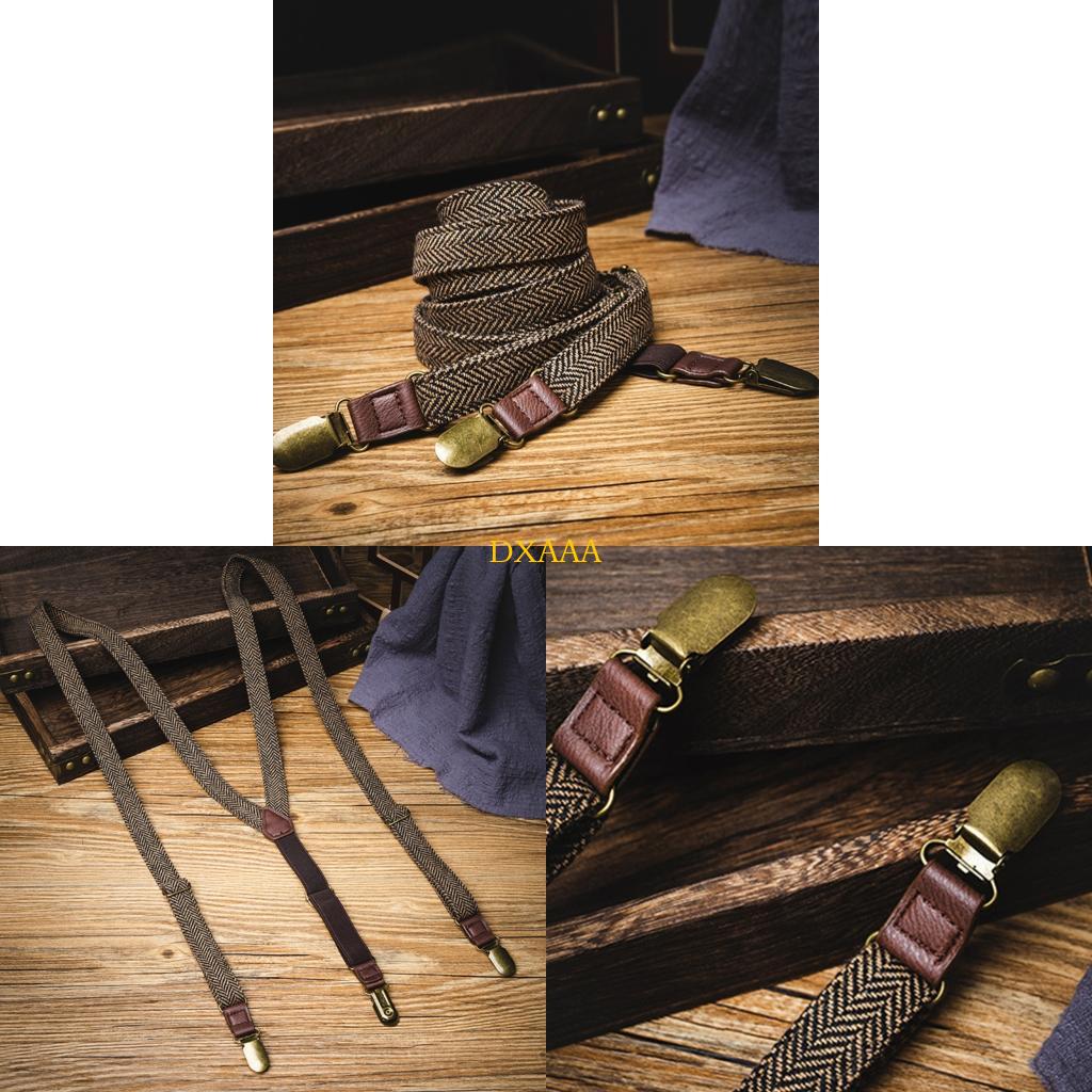 Suspender Clip Formal - DXAA elastische jacquard bretels voor heren,