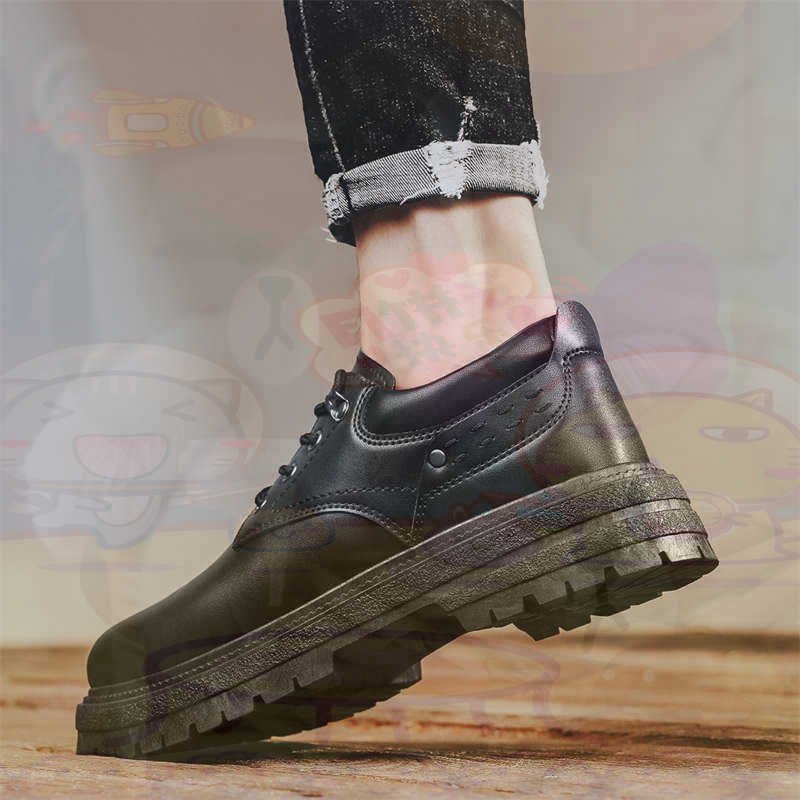 Men'S Formal Wear For Marriage - Donker natuurlijk leer Mode-sneakers Tennis Herensneakers