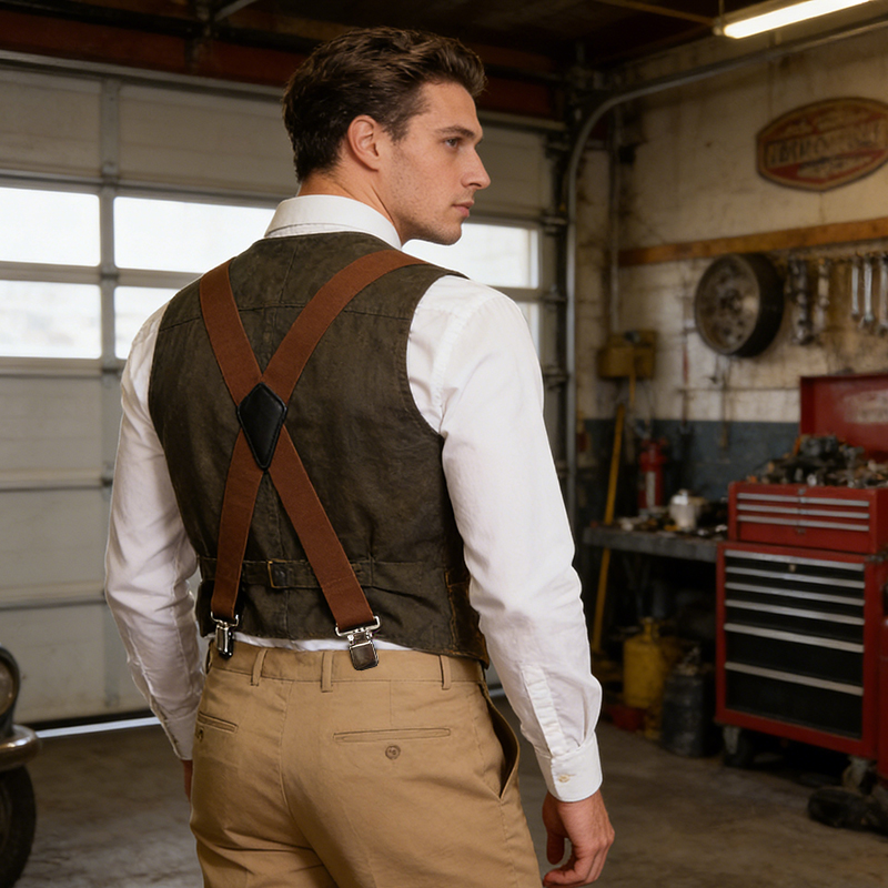 Retro Y-back heren bretels, 5  - Suspender Clip Formal recensie en prijs