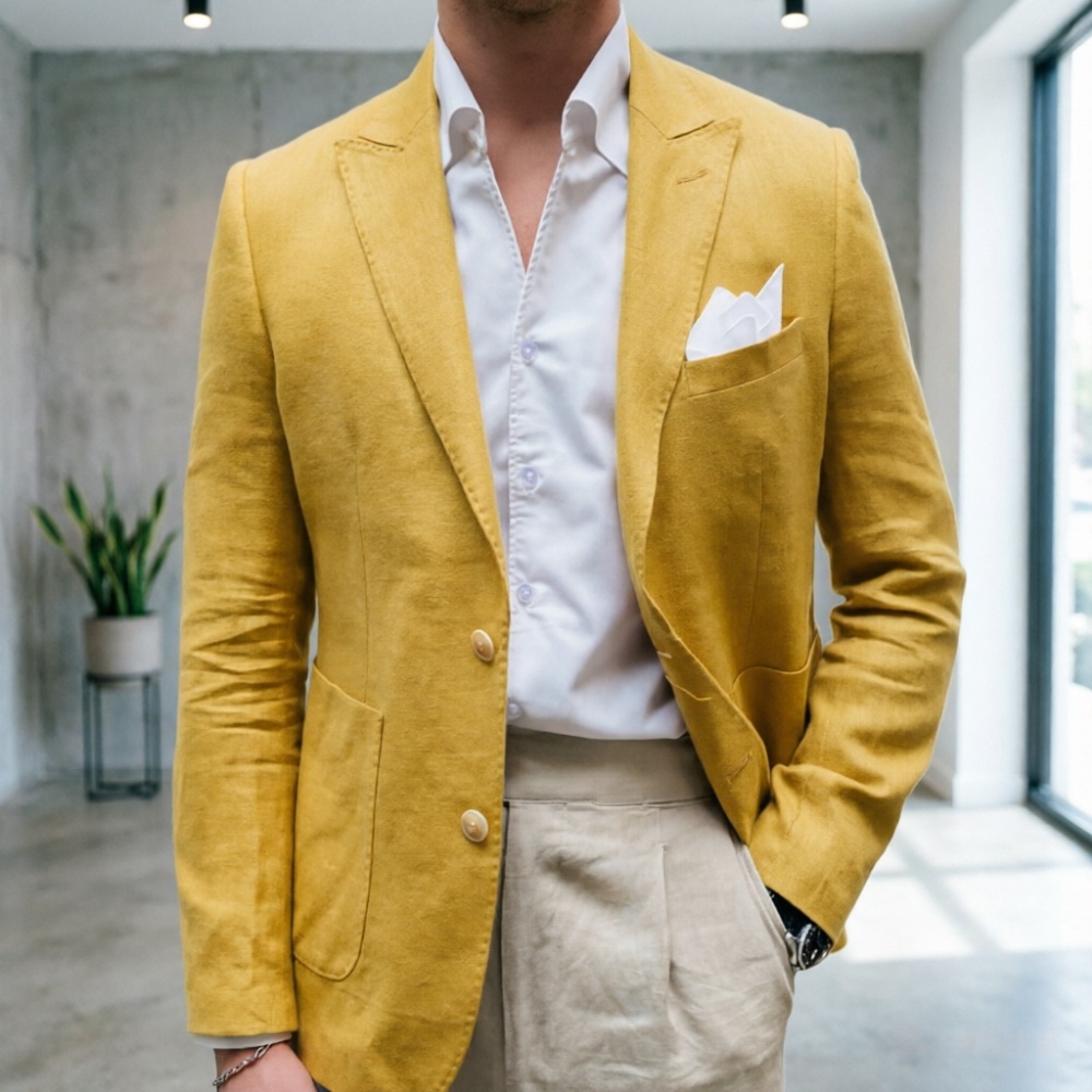 Linnen saliegroene herenpakken - Men'S Semi Formal Office Wear recensie en prijs